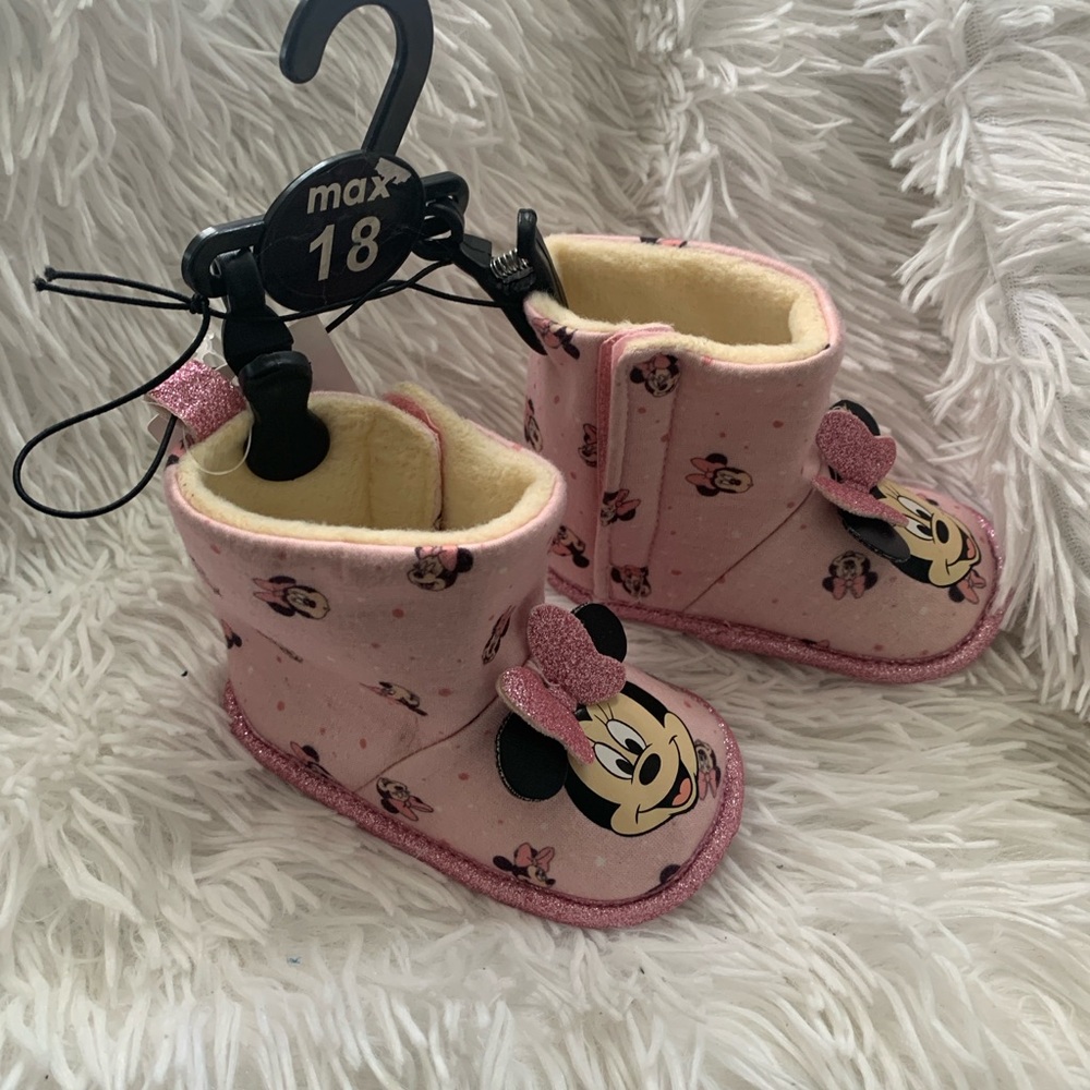 Disney Pink Minnie Mouse Baby/Toddler Shoes - Picture 2 of 5